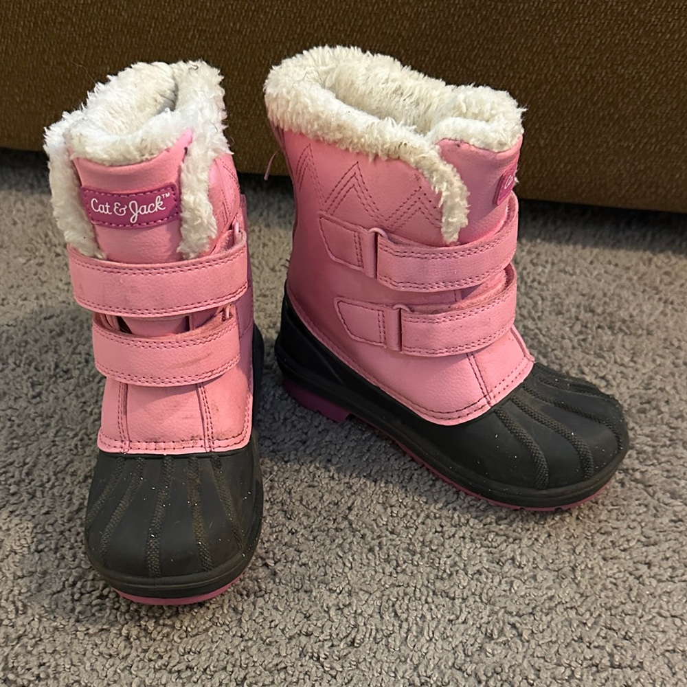 Cat & Jack Pink and black Snow Boots